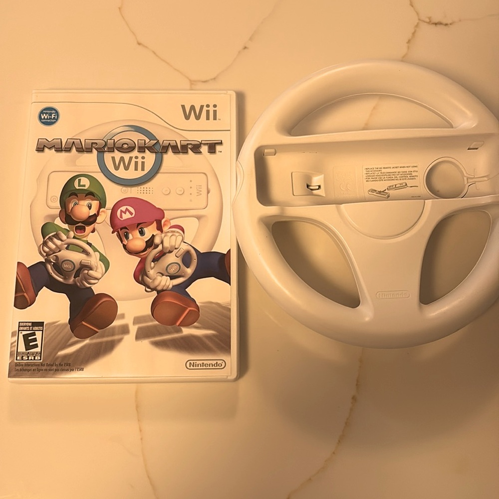 Wii MarioKart WITH steering wheel